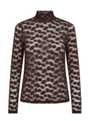 Bruine mesh top penolacc