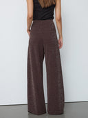 Bruine pantalon met lurex esticc