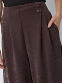 Bruine pantalon met lurex esticc