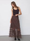 Bruine tule rok jadecc