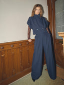Donkerblauw mouwloos jacket lunacc