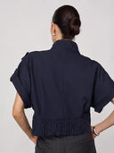 Donkerblauw mouwloos jacket lunacc