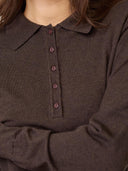 Gewatteerde polo knit corycc