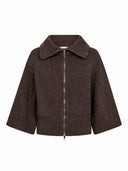 Bruin gebreid vest rowcc zip