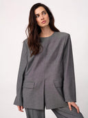 Grijze oversized blazer jackycc