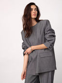 Grijze oversized blazer jackycc