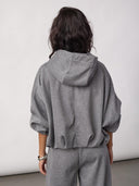 Lichtgrijs sweatvest lancecc balloon hoodie