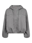 Lichtgrijs sweatvest lancecc balloon hoodie