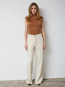 Mouwloze bruine top camillacc tee