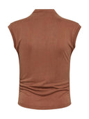 Mouwloze bruine top camillacc tee
