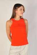 Rode embroidery tank top saharacc