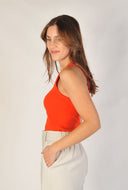 Rode embroidery tank top saharacc