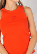 Rode embroidery tank top saharacc