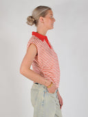 Rood wit gestreepte polo normacc stripe