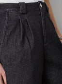 Zachte denim short helimacc pleat shorts