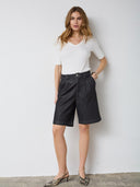 Zachte denim short helimacc pleat shorts