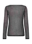 Zwarte mesh top met pailletten nasocc sequin