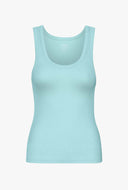 Basis tank top met rib