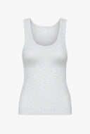 Basis tank top met rib