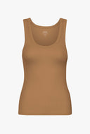 Basis tank top met rib