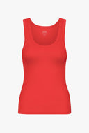 Basis tank top met rib