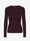 Bordeaux longsleeve met rib
