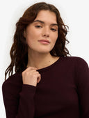 Bordeaux longsleeve met rib