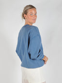 Oversized sweater in faded indigo