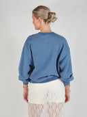 Oversized sweater in faded indigo