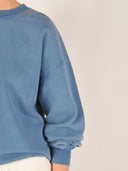 Oversized sweater in faded indigo