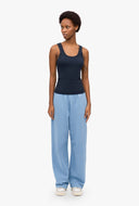 Basis tank top met rib