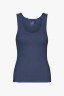 Basis tank top met rib