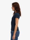 Aangesloten t-shirt met rib