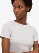 Lichtgrijs t-shirt met rib
