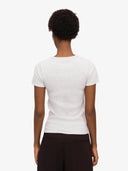 Lichtgrijs t-shirt met rib