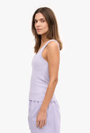 Basis tank top met rib