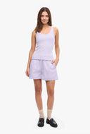 Basis tank top met rib