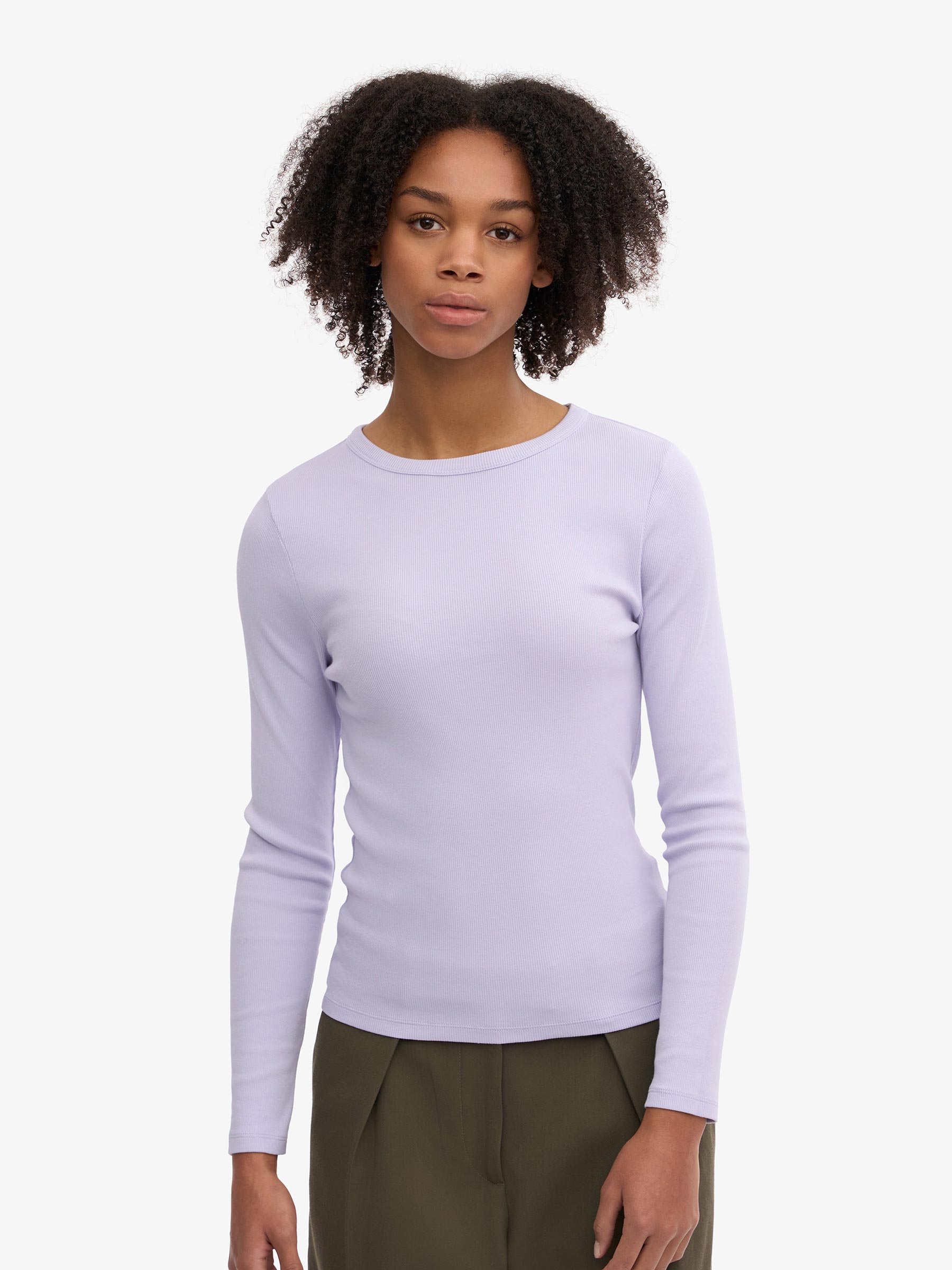 Organic longsleeve met rib – Tally-Ho