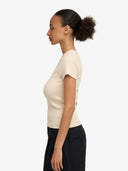 Aangesloten t-shirt met rib