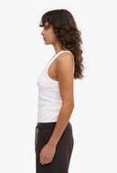 Basis tank top met rib