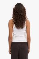 Basis tank top met rib