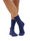 Classic organic sokken in marine blue