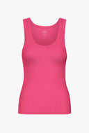 Basis tank top met rib