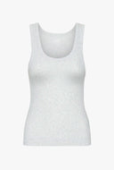 Basis tank top met rib