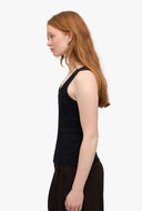 Basis tank top met rib