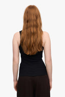 Basis tank top met rib