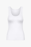 Basis tank top met rib