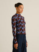 Aangesloten top met print ryd retro geo