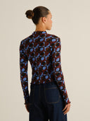Aangesloten top met print ryd retro geo