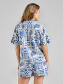 Blauwe blouse torup